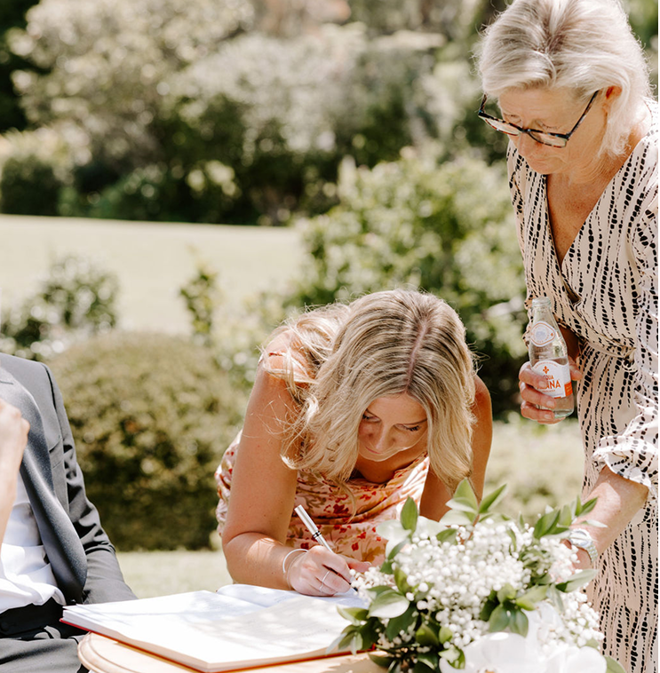Ineke signing papers Ineke signing papers